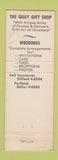 Matchbook Cover - The Quay Vancouver WA gift shop