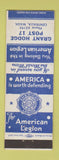 Matchbook Cover - American Legion Centralia WA