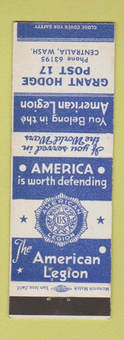 Matchbook Cover - American Legion Centralia WA