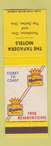 Matchbook Cover - Tapadera Motels Pendleton The Dalles OR Best Western