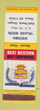 Matchbook Cover - Western Village Motel Gold Beach OR Best Western