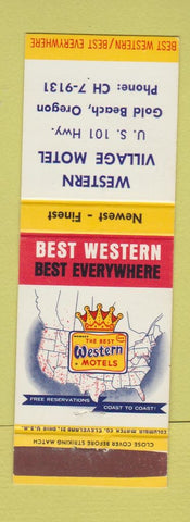 Matchbook Cover - Western Village Motel Gold Beach OR Best Western
