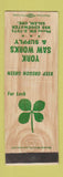 Matchbook Cover - York Saw Works Salem OR