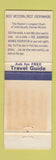 Matchbook Cover - City Center Motel Seaside OR Best Western