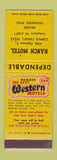 Matchbook Cover - Ranch Motel Corpus Christi TX Best Western