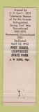 Matchbook Cover - Port Isabel Lighthouse State Park TX