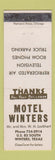 Matchbook Cover - Motel Winters Winters TX