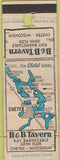 Matchbook Cover - B and B Tavern Chetek WI