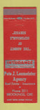 Matchbook Cover - Pete Lesmeister Insurance Real Estate Brookings OR