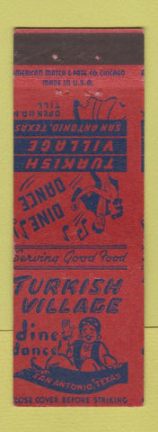 Matchbook Cover - Turkish Village San Antonio TX MISCUT