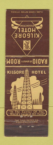 Matchbook Cover - Kilgore Hotel TX