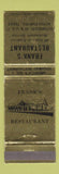 Matchbook Cover - Frank's Restaurant Schulenburg TX WEAR