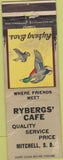 Matchbook Cover - Rybergs Cfafe' Mitchell SD