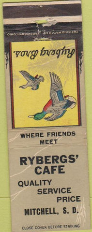 Matchbook Cover - Rybergs Cfafe' Mitchell SD