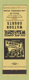 Matchbook Cover - Watson Courts Motel Los Fresnos TX low phone # YELLOW