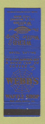 Matchbook Cover - Webb's Waffle Shop Dallas TX