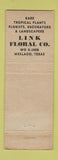 Matchbook Cover - Link Floral Weslaco TX WEAR