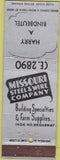 Matchbook Cover - Harry Bindeutel Missouri Steel Wire St Louis? WEAR