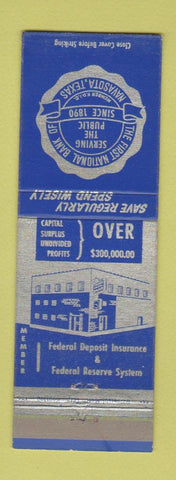 Matchbook Cover - First National Bank of Navasota TX
