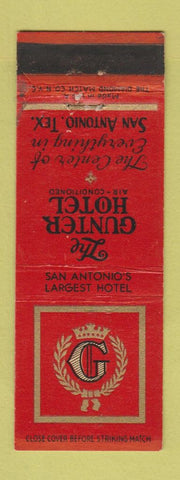 Matchbook Cover - Gunter Hotel San Antonio TX WEAR
