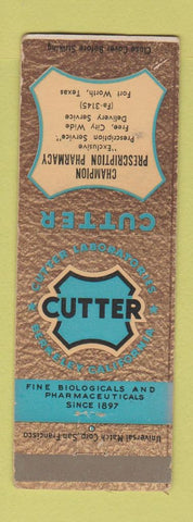 Matchbook Cover - Champion Drug Store Fort Worth TX Cutter
