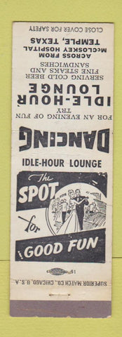 Matchbook Cover - Idle Hour Lounge Temple TX