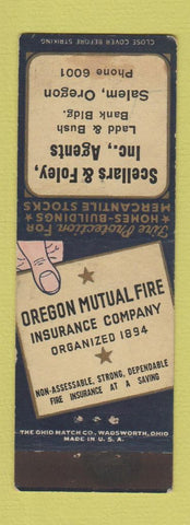 Matchbook Cover - Scellars Foley Insurance Salem OR WEAR
