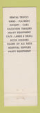 Matchbook Cover - Bert's Rentals Coos Bay OR
