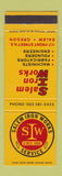 Matchbook Cover - Salem Iron Works Salem OR