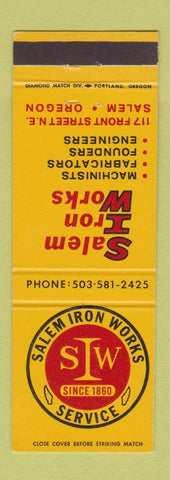 Matchbook Cover - Salem Iron Works Salem OR
