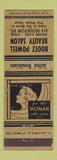 Matchbook Cover - Bootz Powell Beauty Salon Fort Worth TX girlie