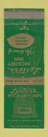 Matchbook Cover - Lester's Hickory Inn Wichita Falls TX