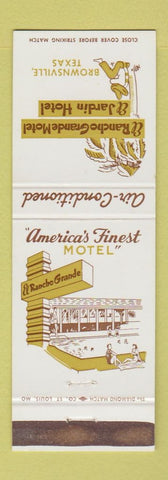 Matchbook Cover - El Rancho Grande Motel El Jardin Hotel Brownsville TX