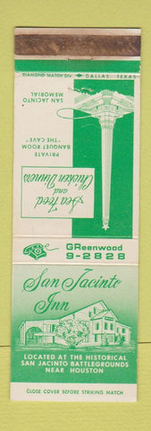 Matchbook Cover - San Jacinto Inn Houston TX
