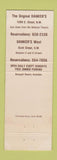 Matchbook Cover - Danker's Restaurant Washington DC BLACK