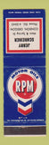 Matchbook Cover - RPM oil gas Jerry Schreiner Condon OR
