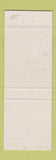 Matchbook Cover - Timber Supply Philomath OR Dupont Explosives