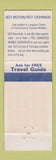 Matchbook Cover - New Oregon Motel Eugene OR Best Western