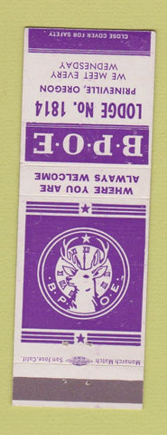 Matchbook Cover - Elks Lodge Prineville OR