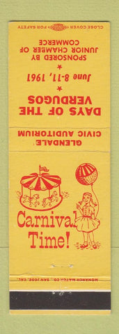Matchbook Cover - Days of Verdugos Glendale CA 1961