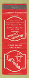 Matchbook Cover - La Fonda Mexican Restaurant Glendale CA WEAR