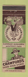 Matchbook Cover - Crawford's Grocery Glendale Alhambra Monterey Park CA
