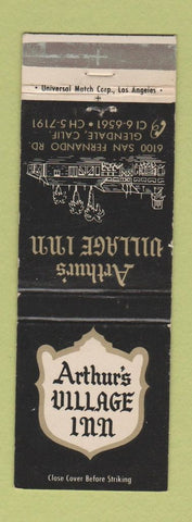 Matchbook Cover - Arthur's Village Inn Glendale CA