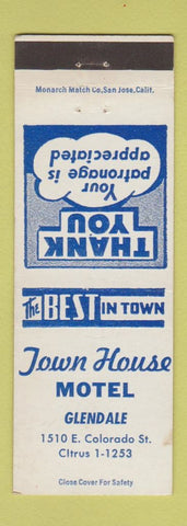 Matchbook Cover - Town House Motel Glendale CA