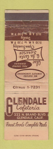 Matchbook Cover - Glendale Cafeteria CA WEAR