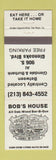 Matchbook Cover - Bob's House BBQ Glendale CA Burbank