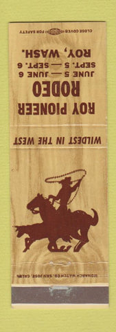 Matchbook Cover - Roy Pioneer Rodeo Roy WA
