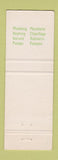 Matchbook Cover - Crane Bathroom Fixtures North Bay ON