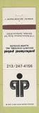 Matchbook Cover - Professional Patrol Security Systems Glendale CA