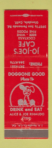 Matchbook Cover - Jo Joe's Cafe Glendale CA
